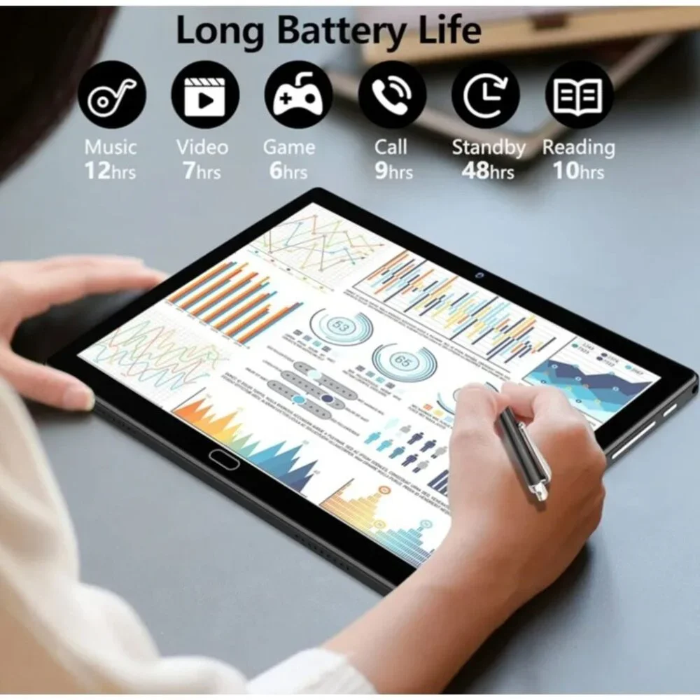 2024 Latest Android 13 Tablet, 2 in 1 Tablet 10.1 Inch, 4G Cellular Tablet